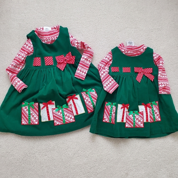 Bonnie Baby Girls Holiday Gifts Dress Jumper with Turtleneck Bodysuit sz12m - Picture 6 of 9